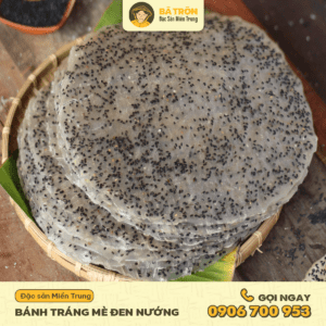 Bánh tráng mè đen nướng Bình Định